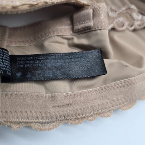 Natori Pure Luxe Strapless Bra Womens 34D Beige Convertible Underwire Contour - Picture 10 of 12